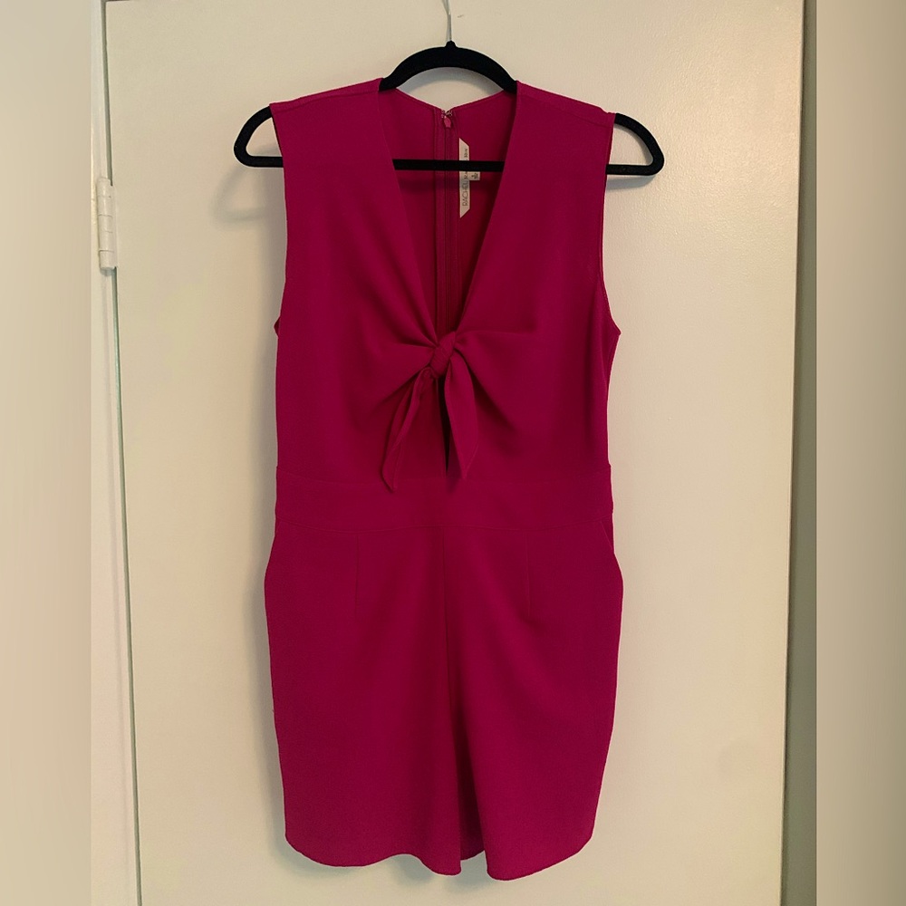 RACHEL Rachel Roy pink short romper with tie front, size 6